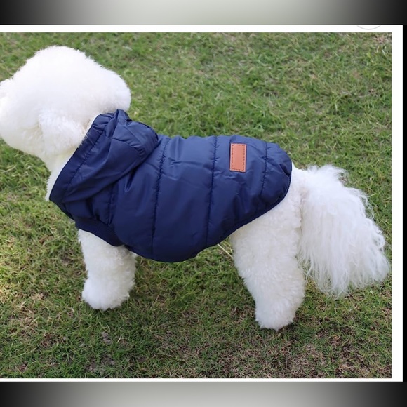 NWOT Vcomfy Fleece Lining Polyester Filler Extra Warm Dog Hoodie Snap Closure - Picture 1 of 6